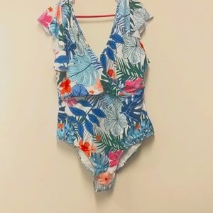 SHEIN Curve Plus One Piece Tropical Swimsuit 4X